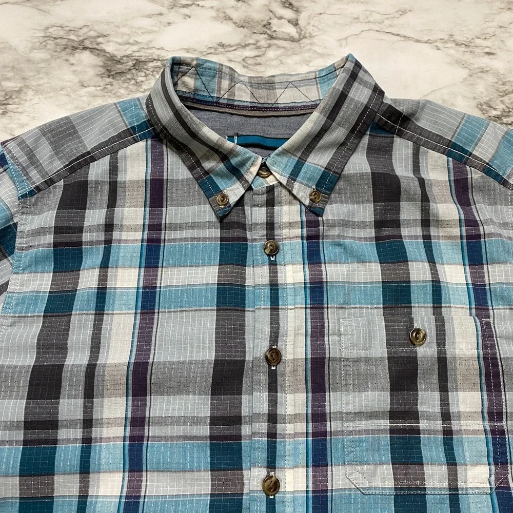 The North Face Men's Shirt Size L Multicolor‎ Plaid Outdoor Hiking Long Sleeve